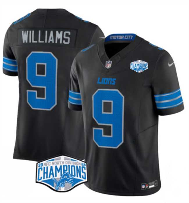 Men%27s Detroit Lions #9 Jameson Williams Black 2024 NFC North Champions F.U.S.E. Vapor Limited Stitched Jersey->detroit lions->NFL Jersey